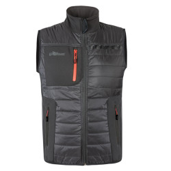 Gilet Wall - taglia M - PE - grigio/arancio - U-Power