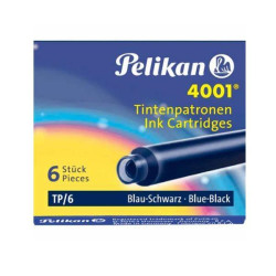 CARTUCCE D'INCHIOSTRO PELIKAN 4001  TP6 BLU NERO