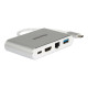 Hamlet HDKC-PD100 - Docking station - USB-C - HDMI - GigE