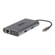 Hamlet HDKC-PD400V - Docking station - USB-C - VGA, HDMI - GigE