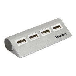 Hamlet XHUB4020AL - Hub - 4 x USB 2.0 - desktop