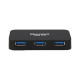 Hamlet XHUB430BK - Hub - 4 x SuperSpeed USB 3.0 - desktop