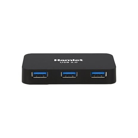 Hamlet XHUB430BKPW - Hub - 4 x SuperSpeed USB 3.0 - desktop