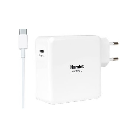 Hamlet XPWNB65TC - Alimentatore - 61 Watt - 3.05 A (USB-C) - sul cavo: USB-C