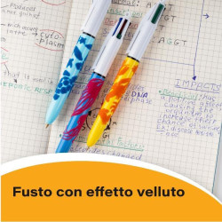 Bic 4 COLOURS VELOURS - FUSTO EFFETTO VELLUTO