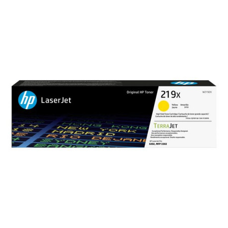 HP 219X - Alta resa - giallo - originale - LaserJet - cartuccia toner (W2192X) - per P/N: 499Q6F-B19, 499Q8F-B19