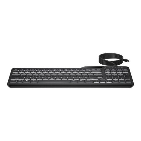 HP 400 - Tastiera - compact size, 2-zone layout, 12 programmable keys, low profile key travel, multi-device - backlit - USB-C -