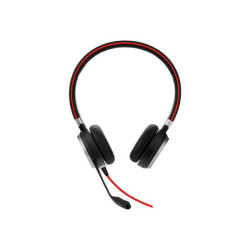 Jabra Evolve 40 UC stereo - Cuffie con microfono - over ear - cablato - USB, jack 3,5 mm - isolamento dal rumore