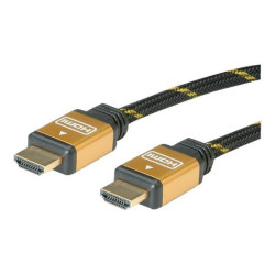 ITB Solution - Cavo HDMI con Ethernet - HDMI maschio a HDMI maschio - 7.5 m - nero, oro - supporto 1080p, Supporto Dolby DTS-HD