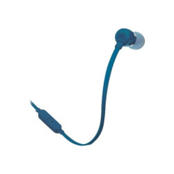 JBL T110 - Auricolari con microfono - in-ear - cablato - jack 3,5 mm - blu