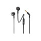 JBL T205 - Auricolari con microfono - in-ear - cablato - jack 3,5 mm - nero