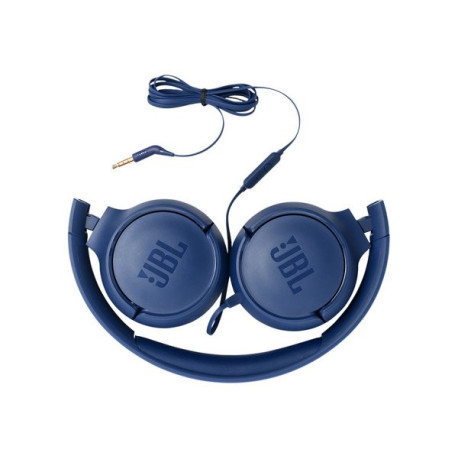 JBL TUNE 500 - Cuffie con microfono - on-ear - cablato - jack 3,5 mm - blu