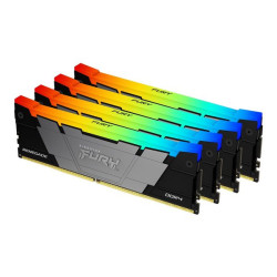 Kingston FURY Renegade RGB - DDR4 - kit - 128 GB: 4 x 32 GB - DIMM 288-PIN - 3200 MHz / PC4-25600 - CL16 - 1.2 V - senza buffer