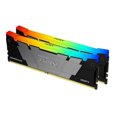 Kingston FURY Renegade RGB - DDR4 - kit - 16 GB: 2 x 8 GB - DIMM 288-PIN - 3200 MHz / PC4-25600 - CL16 - 1.2 V - senza buffer -