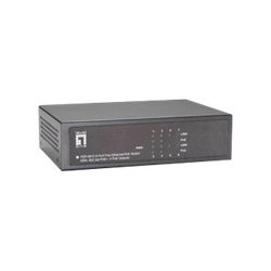 LevelOne FEP-0511 - Switch - 5 x 10/100 (PoE+) - desktop - PoE+ (65 W)