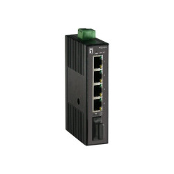 LevelOne Infinity IES-0510 - Switch - unmanaged - 4 x 10/100 + 1 x 100Base-FX - montabile su rail DIN - alimentazione CC