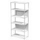 Libreria 6 ripiani Modular - 90 x 44 x 200 cm - struttura metal bianco - bianco - Artexport