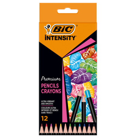 Matita Intensity Wood Premium - colori assortiti - Bic - conf. 12 pezzi