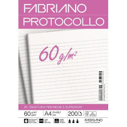 Fabriano CARTA PROTOCOLLO A4 60g 200ff - RIG 1R