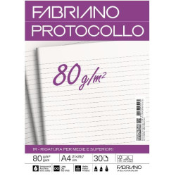 Fabriano CARTA PROTOCOLLO A4 80g 30ff - RIG 1R
