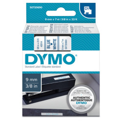 Nastro D1 409140 - 9 mm x 7 mt - blu/bianco - Dymo