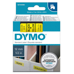 Nastro D1 450180 - 12 mm x 7 mt - nero/giallo - Dymo