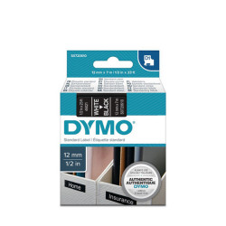 Nastro D1 450210 - 12 mm x 7 mt - bianco/nero - Dymo