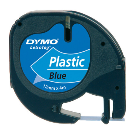 Nastro Letratag 912050 - in plastica - 12 mm x 4 mt - blu - Dymo