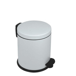 Pattumiera a pedale New Bin Basic - 5 L - metallo verniciato - bianco - Medial International