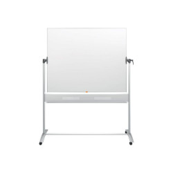 Nobo Classic Nano Clean - Lavagna bianca - a pavimento - 1500 x 1200 mm - acciaio - magnetica - fronte e retro - mobile