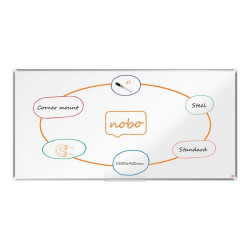 Nobo Premium Plus - Lavagna bianca - montabile a parete - 1800 x 900 mm - acciaio verniciato - magnetica - bianco