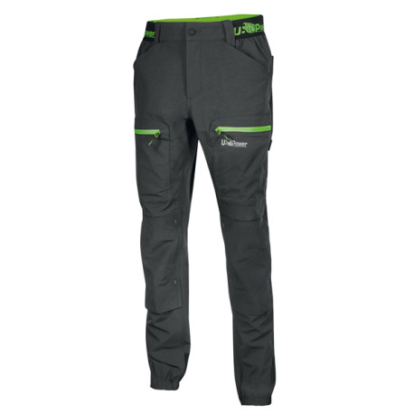 Pantalone da lavoro Horizon - taglia XXL - nero/verde - U-Power