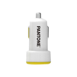 Pantone - Adattatore alimentazione per auto - 2.1 A (USB) - bianco, pantone 102C