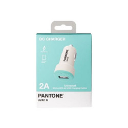 Pantone - Adattatore alimentazione per auto - 2.1 A (USB) - bianco, pantone 3242C