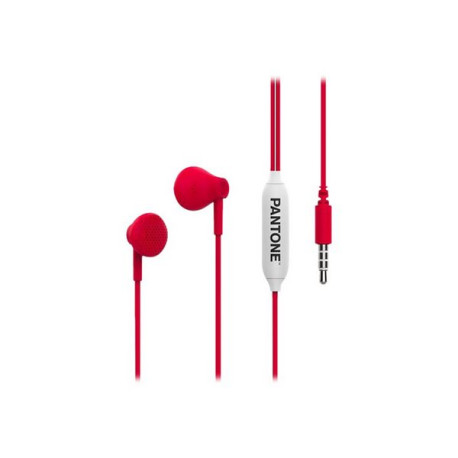 Pantone - Auricolari con microfono - in-ear - cablato - jack 3,5 mm - rosso