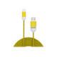 Pantone - Cavo USB - Micro-USB Tipo B (M) a USB (M) - 2.4 A - 1.5 m - giallo