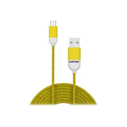 Pantone - Cavo USB - Micro-USB Tipo B (M) a USB (M) - 2.4 A - 1.5 m - giallo