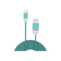 Pantone - Cavo USB - USB-C (M) a USB (M) - 2.4 A - 1.5 m - ciano