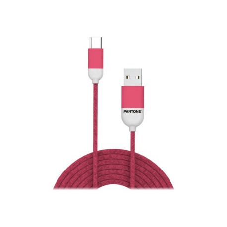 Pantone - Cavo USB - USB-C (M) a USB (M) - 2.4 A - 1.5 m - rosa