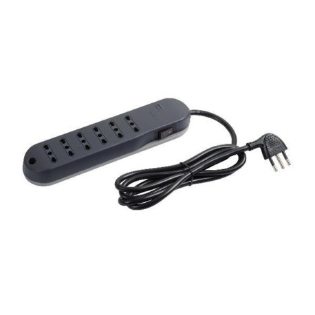 Legrand Multipresa SLIM6 bipasso con interruttore safe e cavo - grigia