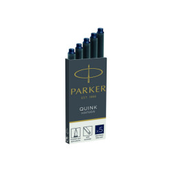 Parker Quink Long - Cartuccia inchiostro - nero blu (pacchetto di 5)