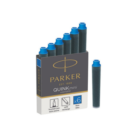 Parker Quink MINI - Cartuccia inchiostro - blu (pacchetto di 6)