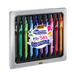 Penna a sfera Gelocity quick dry - punta 0,7mm - colori assortiti - BIC - astuccio 10 pezzi