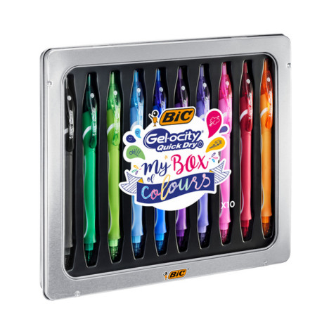 Penna a sfera Gelocity quick dry - punta 0,7mm - colori assortiti - BIC - astuccio 10 pezzi