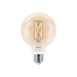 Philips - Lampadina con filamento LED - forma: G95 - trasparente finitura - E27 - 7 W (equivalente 60 W) - classe E - luce bian