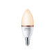 Philips - Lampadina LED - forma: C37 - satinata finitura - E14 - 4.9 W (equivalente 40 W) - classe F - luce bianca da calda a f