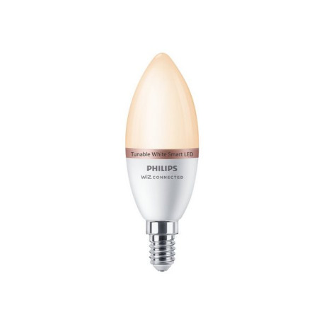 Philips - Lampadina LED - forma: C37 - satinata finitura - E14 - 4.9 W (equivalente 40 W) - classe F - luce bianca da calda a f