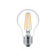 Philips - Lampadina LED - trasparente finitura - E27 - 7 W (equivalente 60 W) - classe E - luce bianca calda - 2700 K