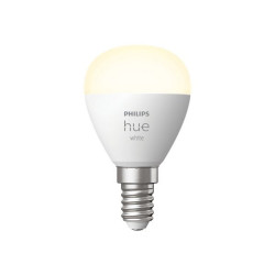 Philips Hue - Lampadina LED - forma: P45 - E14 - 5.7 W (equivalente 40 W) - classe G - luce bianca calda - 2700 K - bianco