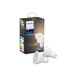 Philips Hue - LED spot light bulb - GU10 - 5.2 W (equivalente 57 W) - classe F - Luce bianca morbida - 2700 K (pacchetto di 2)